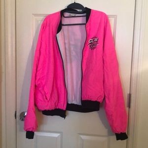 Vintage 80’s club fitness bomber jacket